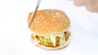상큼한 야채 조화 버거
