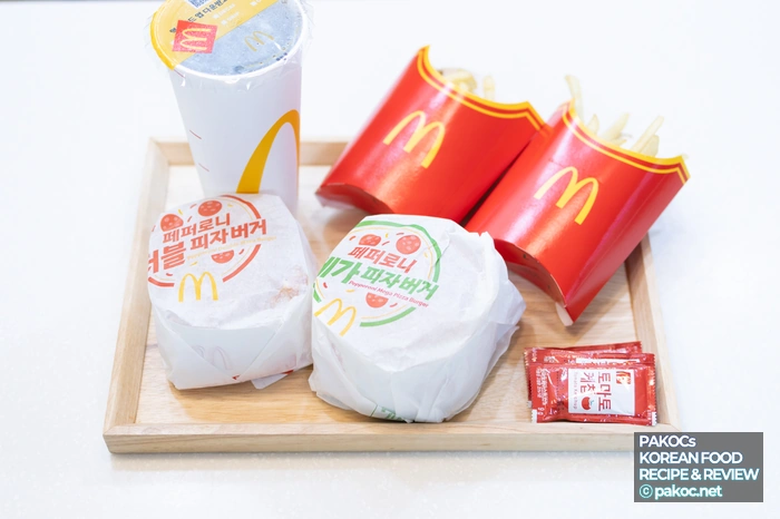 맥도날드 페퍼로니 메가 피자 버거