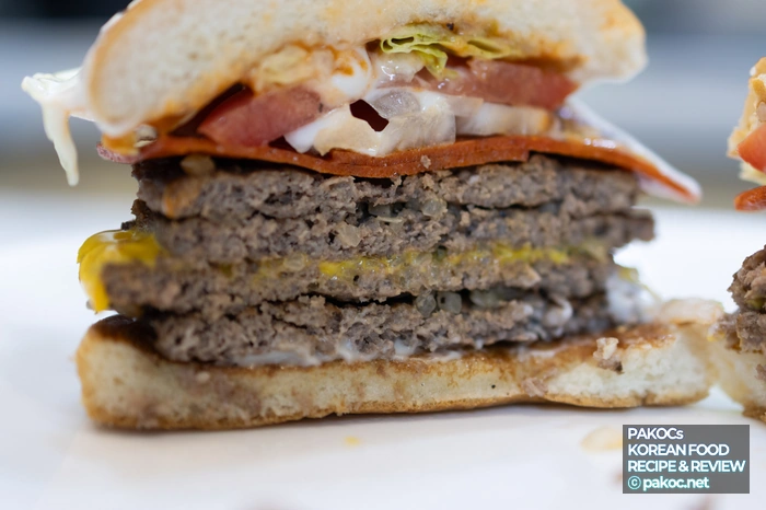 햄버거 재료 조합 설명