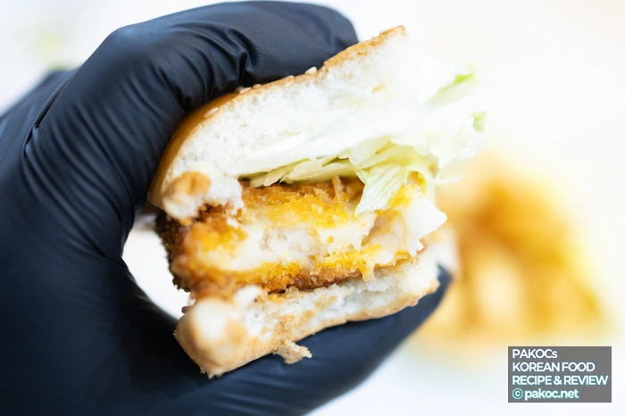 새우 패티 구성 확인