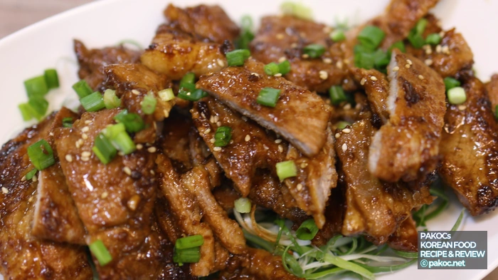 파채 토핑 준비 과정