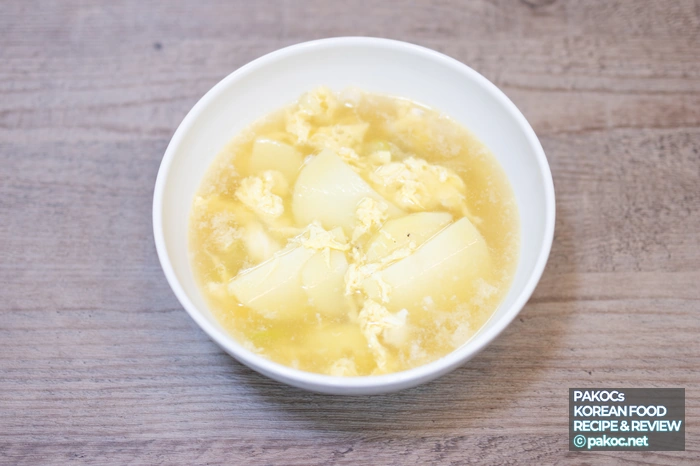 깔끔한 감자계란국 레시피