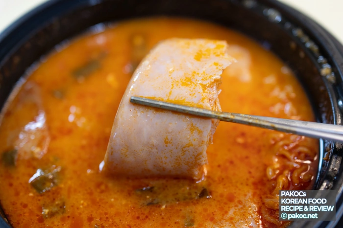 라면사리 조리 상태 비교