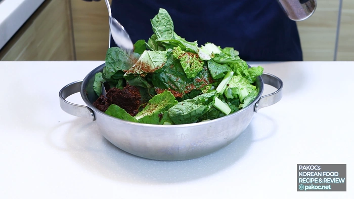 속 달래기 우거지국