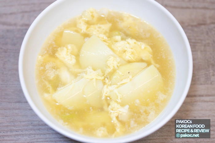 부드러운 계란국 재료소개