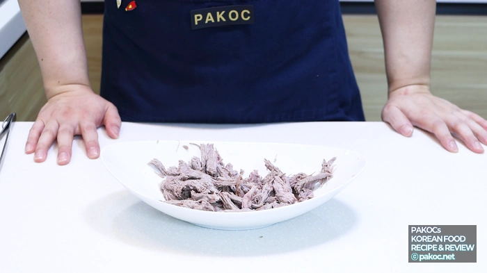 고기 없이 끓인 국물