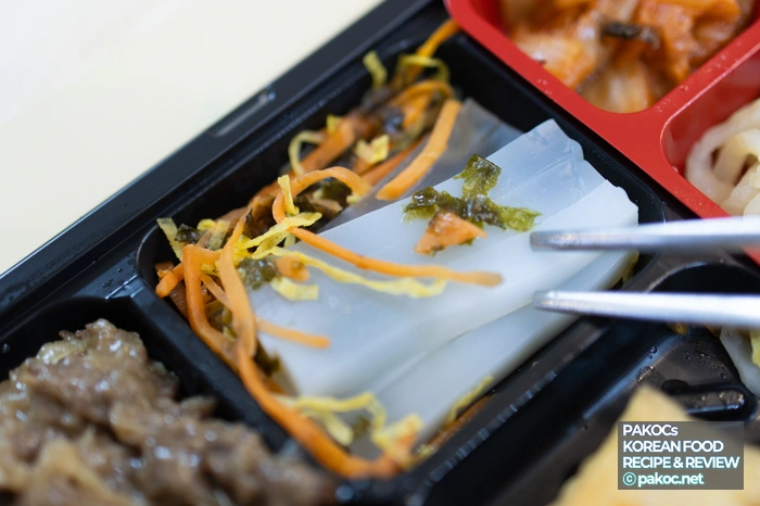 Características del almuerzo Osaekchanran