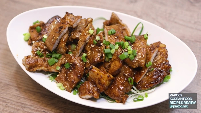 된장 돼지목살 구이 비주얼