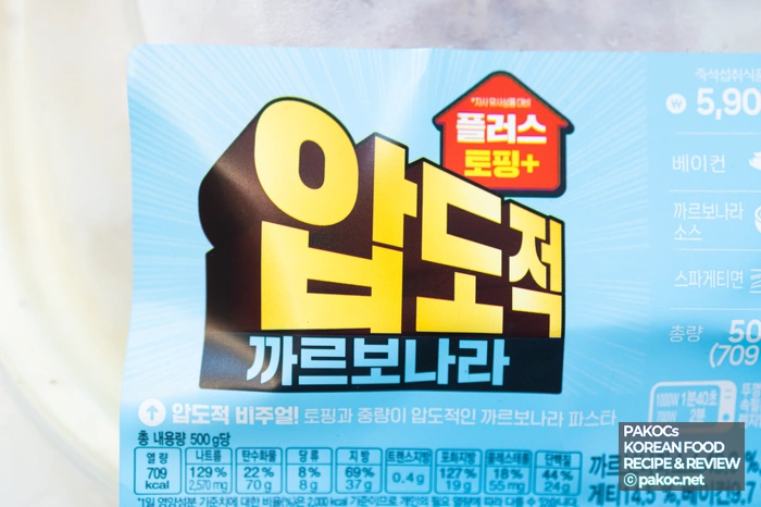 ベーコンクリームパスタ構成