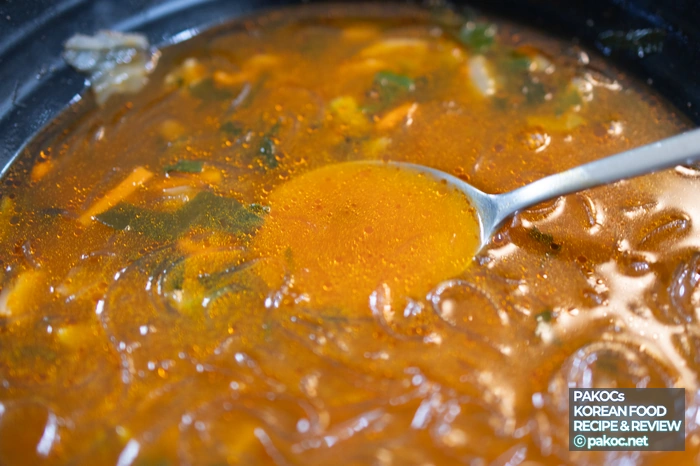 건더기 스프 구성 세부사항