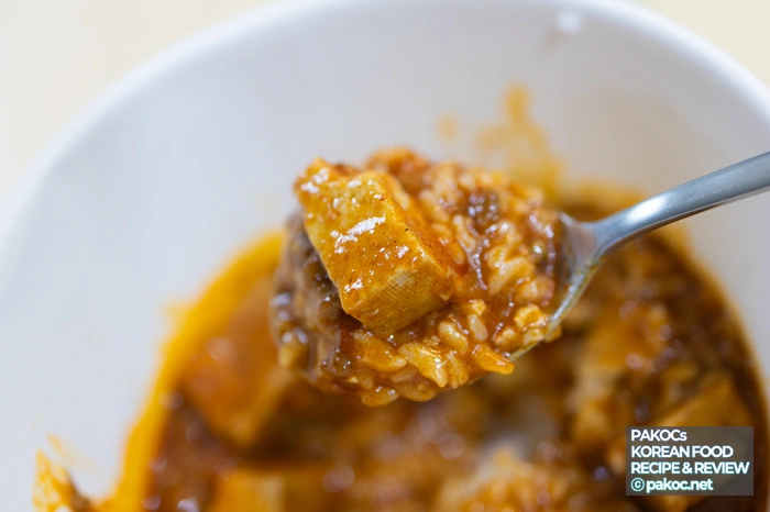 마파두부 덮밥 조리과정 설명