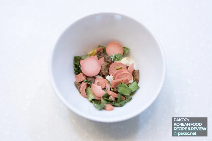 부대찌개 라면 직관적 맛 비교