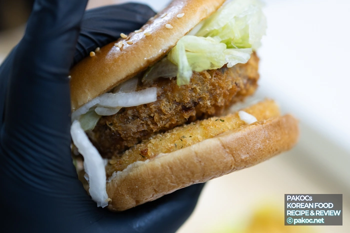 버거 단품 세트 비교 사진