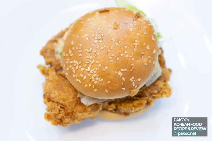 정통 치킨 버거 맛