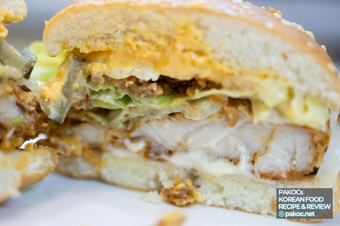 치킨 패티 크기 비교