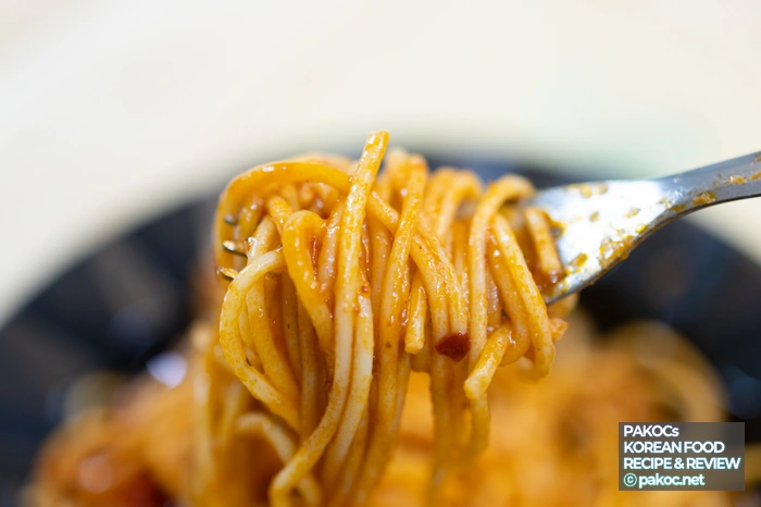 스팸 아라비아따 파스타 맛 비교