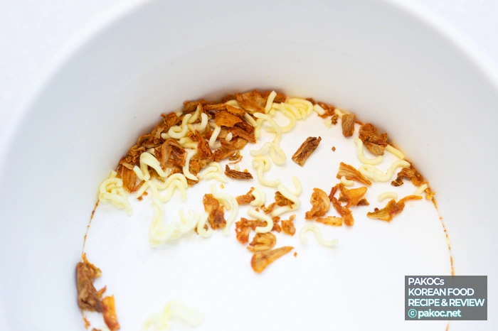 Brothy kimchi jjigae cup ramen flavor