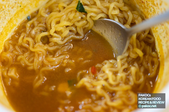 매운맛 감자면 조리 후기