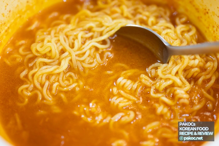 Kimchi jjigae cup ramen cooking method information