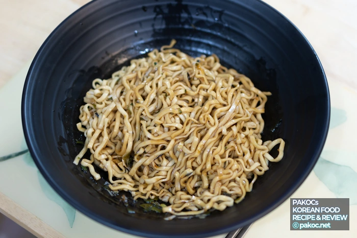 조리 후 소스 비비기