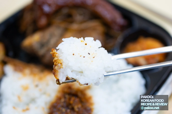 Kimchi side dish and hamburger steak pairing