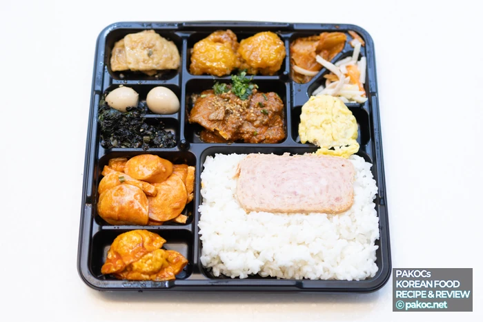 다찬 도시락 구성 변화