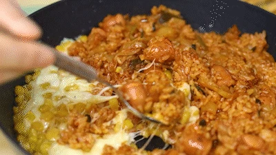 Kimchi fried rice for a home party menu