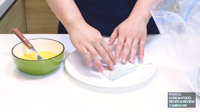 Usar poca harina para tortitas coreanas