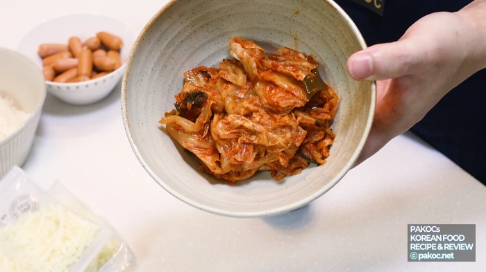 Fried rice with gochugaru: close-up