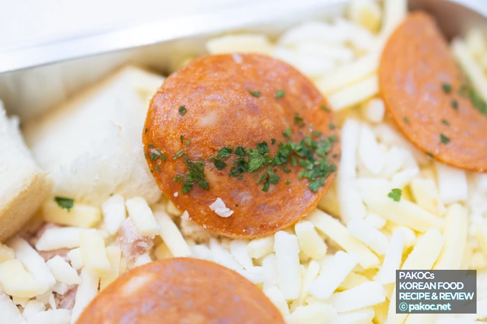 Ingredientes de la composición de doble patty