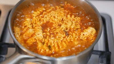 調理後の即席ラポッキの見た目写真