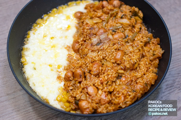 고소한 연유 버터 콘치즈 비주얼 고소한 연유 버터 콘치즈 비주얼