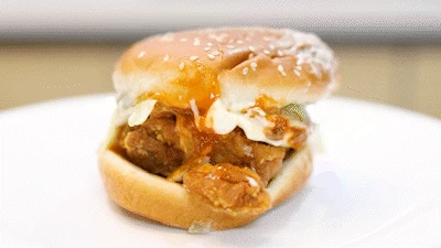 Rasgos de sabor de una hamburguesa de estilo chino