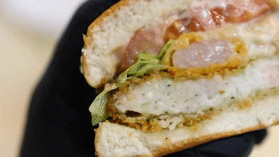 Características del Cyborg Burger de Hudeokjuk de estilo chino