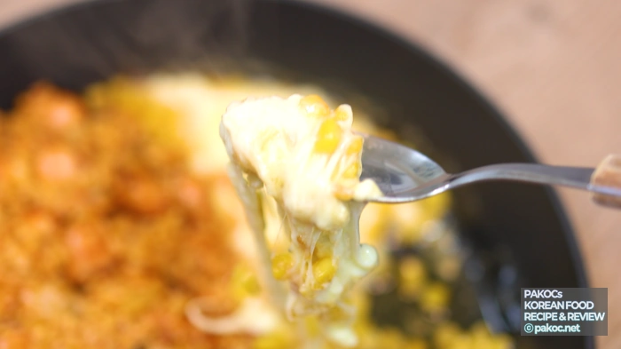 Rich and sweet condensed milk butter corn cheese