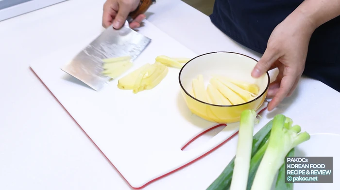 Chicken stock adds umami to the broth