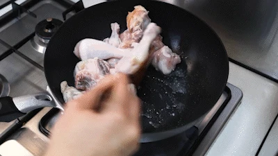 Removing potato starch with cold water