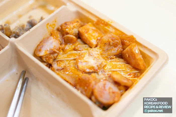 Harmonious budae bokkeum and jjimdak layout