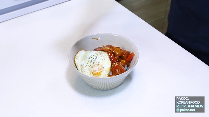볶음 재료 완성 사진