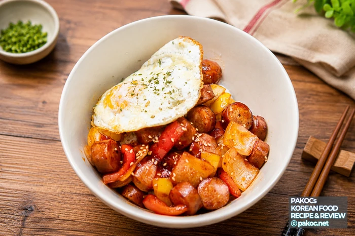맛있는 소시지 야채볶음 비주얼