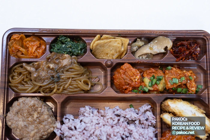 고기 튀김 메인 반찬 구성