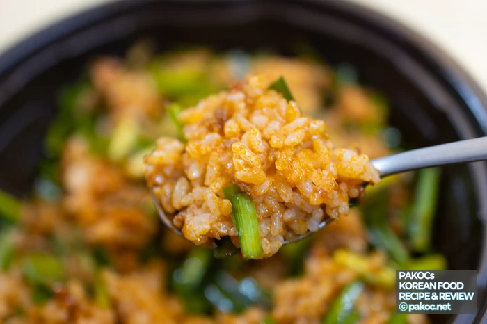 Stuffed cucumber kimchi bibimbap composition