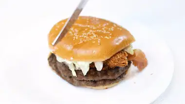 バーガーの組み合わせメニューの説明