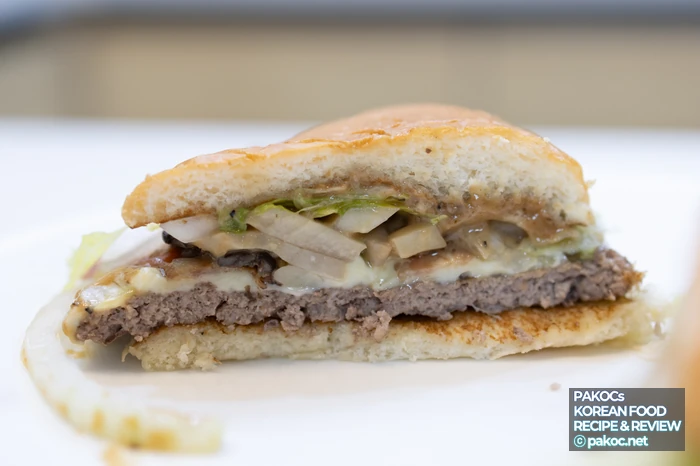 Tasting the truffle cheese burger