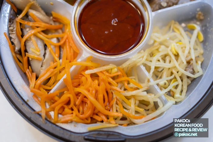비빔밥 구성 재료 사진