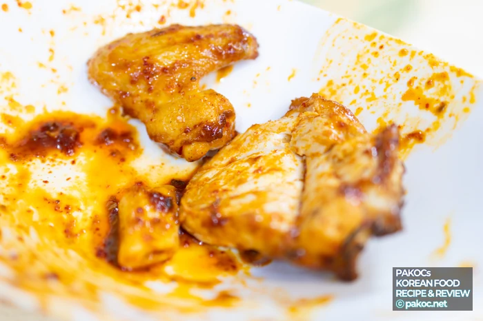 A recommended Korean-style chicken menu