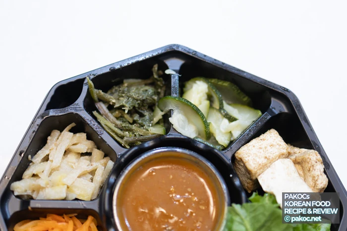 Textura del arroz del bibimbap