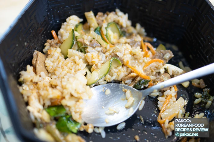 Colores de los ingredientes del bibimbap