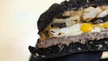 Rasgos de la hamburguesa de sabor sabroso