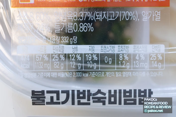나물 구성 비빔밥 특징